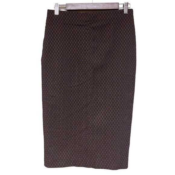 Ann Taylor Women's Pencil Purple Textured Lined Dot Pattern Size 6 NEW Office - Picture 2 of 11